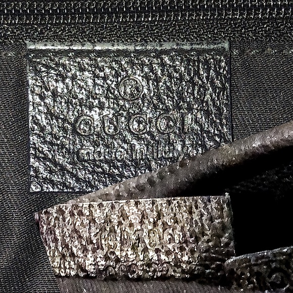 GUCCI Abbey D Ring Black Leather Shoulder Bag Tote Vintage Authentic Pristine - Picture 15 of 17